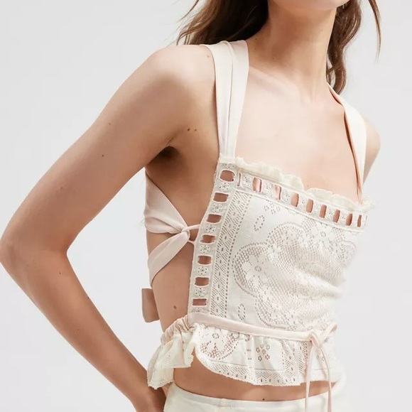 For Love & Lemons Charlotte Lace Top - Picture 10 of 10